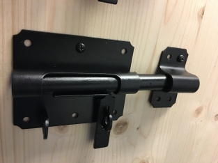 Hangslotgrendel zwart 100 mm